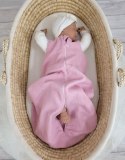 Muślinowy śpiworek dla dzieci zaokrąglony S 0-6 mcy letni TOG 1.0 - pastel pink