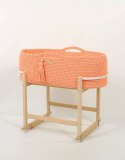 Kosz Mojżesza BOHO Handmade z kołyską - brzoskwiniowy