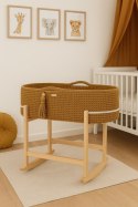 Kosz Mojżesza BOHO Handmade z kołyską - caramel