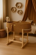 Kosz Mojżesza BOHO Handmade z kołyską - caramel