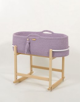 Kosz Mojżesza BOHO Handmade z kołyską - lila
