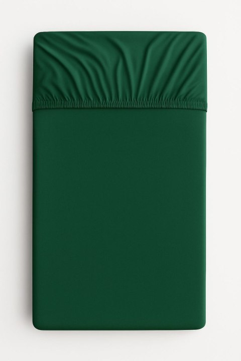 Prześcieradło bawełniane z gumką do łóżeczka 120x60 cm - butelkowa zieleń Prześcieradło bawełniane z gumką do łóżeczka 120x60 cm - butelkowa zieleń