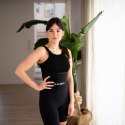 ZESTAW HULA HOP MAGNETYCZNY BLUE HHM15 Z LICZNIKIEM HMS + PAS BR163 BLACK PLUS SIZE