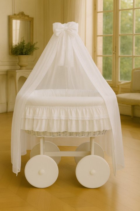 Kosz Mojżesza z baldachimem Deluxe- Little Angel biały Kosz Mojżesza z baldachimem Deluxe- Little Angel biały