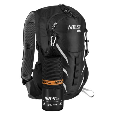 NAR12 CZARNY RĘCZNIK Z MIKROFIBRY 180x100 cm NILS AQUA NILS AQUA