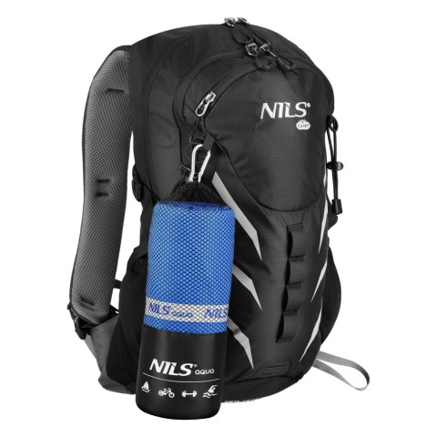 NAR12 NIEBIESKI RĘCZNIK Z MIKROFIBRY 180x100 cm NILS AQUA NILS AQUA