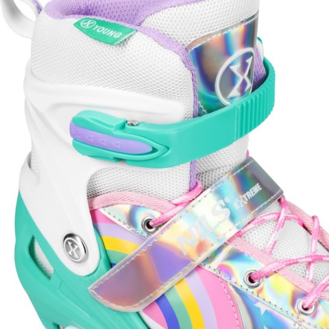 NQ0187 LED WROTKI RAINBOW ROZM. L(39-41) NILS EXTREME NILS EXTREME