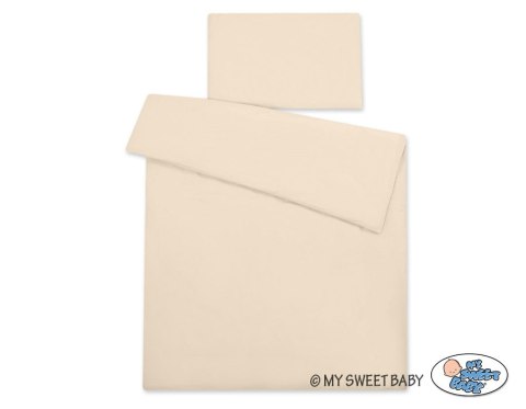 Pościel dla dzieci 2-częsci 135x100 cm- poszewki na poduszkę i na kołderkę - beżowa