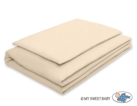 Pościel dla dzieci 2-częsci 135x100 cm- poszewki na poduszkę i na kołderkę - beżowa