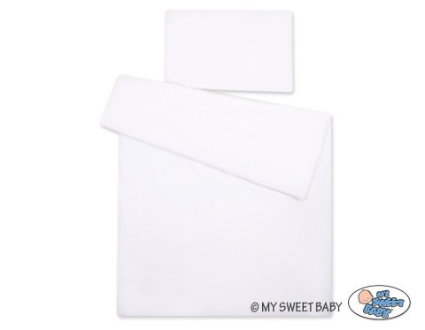 Pościel dla dzieci 2-częsci 135x100 cm- poszewki na poduszkę i na kołderkę - biała