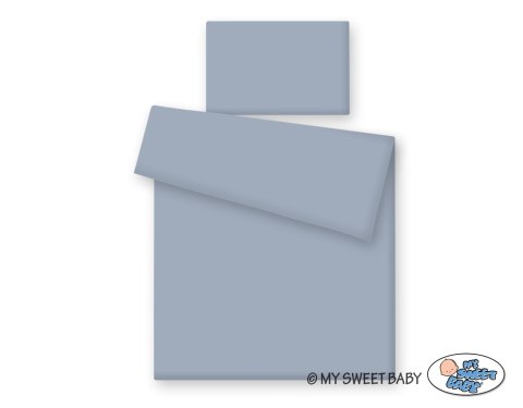 Pościel dla dzieci 2-częsci 135x100 cm- poszewki na poduszkę i na kołderkę - brudny niebieski