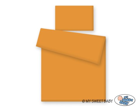 Pościel dla dzieci 2-częsci 135x100 cm- poszewki na poduszkę i na kołderkę - musztardowa