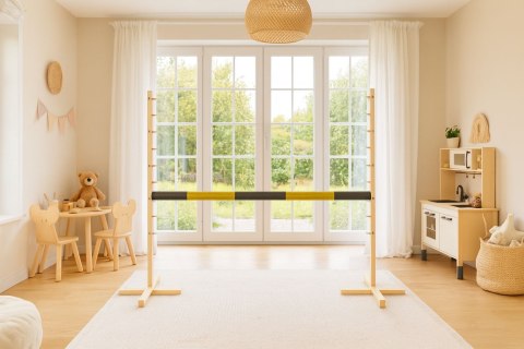 Przeszkoda skokowa do Hobby Horse 120cm, belka czarno-złota