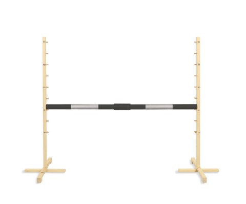 Przeszkoda skokowa do Hobby Horse 160cm, h-120 cm, belka czarno-srebrna