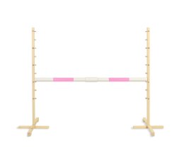 Przeszkoda skokowa do Hobby Horse 160cm, h-120 cm, belka jasny róż