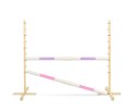 Przeszkoda skokowa do Hobby Horse 160cm, h-120 cm, dwie belki - jasny fiolet i jasny róż