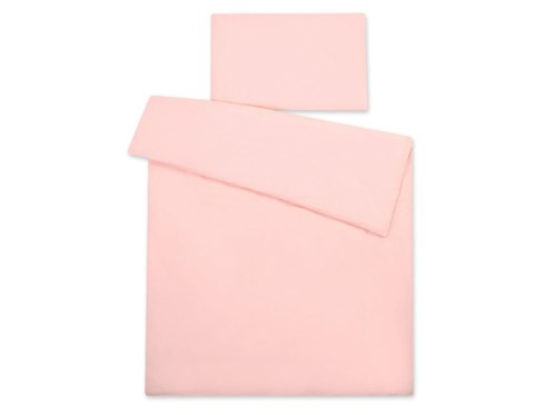 Bawełniana pościel dla dzieci 2 części poszewki na poduszkę i na kołderkę 135x100 - pudrowy róż