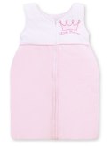 Śpiworek dla dzieci bawełniany M 6-12 mcy TOG 2.5 całoroczny ocieplany Little Princess różowy