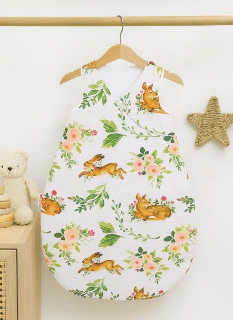 Śpiworek niemowlęcy całoroczny ocieplany 75 cm- w lesie