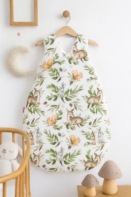 Śpiworek niemowlęcy całoroczny ocieplany 75 cm- woodland green