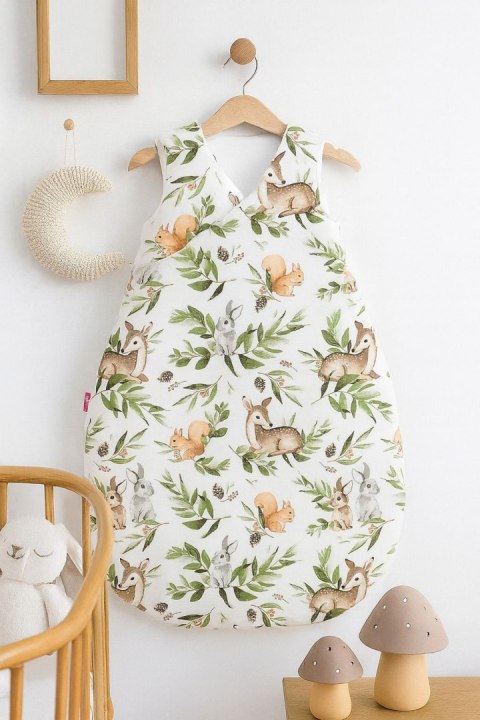 Śpiworek niemowlęcy całoroczny ocieplany 75 cm- woodland green