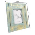 Drewniana ramka na zdjęcia złoto-mięta - 30898 - format zdjęcia 15x10cm