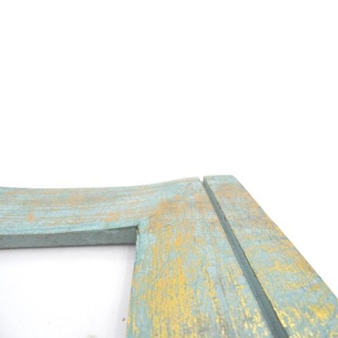 Drewniana ramka na zdjęcia złoto-mięta - 30898 - format zdjęcia 15x10cm