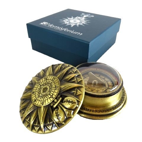 Kompas Solarny Mosiężny - Replika Renesans - H40