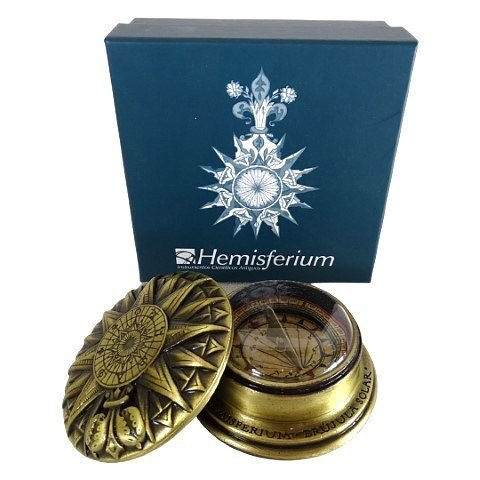Kompas Solarny Mosiężny - Replika Renesans - H40