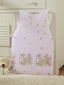 Śpiworek dla dzieci bawełniany M 6-12 mcy TOG 2.5 całoroczny misie w łóżeczku na różu