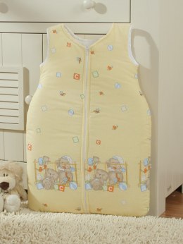 Śpiworek dla dzieci bawełniany M 6-12 mcy TOG 2.5 całoroczny misie w łóżeczku na żółtym