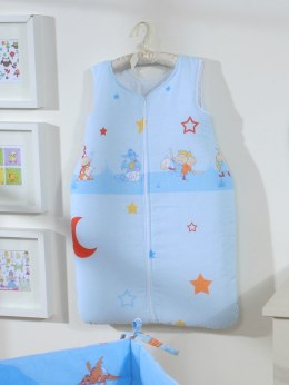 Śpiworek dla dzieci bawełniany M 6-12 mcy TOG 2.5 całoroczny zamek na niebieskim