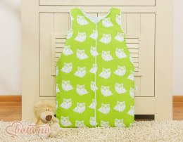 Śpiworek niemowlęcy- Simple sowy zielone