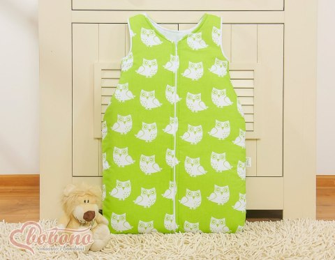 Śpiworek niemowlęcy- Simple sowy zielone