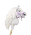 Hobby Horse Mały koń na kiju Premium biały z biała grzywą A5