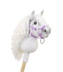 Hobby Horse Mały koń na kiju Premium biały z biała grzywą A5