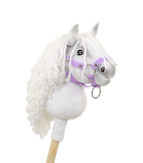 Hobby Horse Mały koń na kiju Premium biały z biała grzywą A5