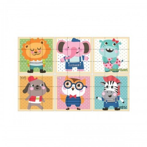 Klocki drewniane 9 elementów AKUKU A0612