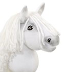 Hobby Horse Mały koń na kiju Premium biały z biała grzywą A5