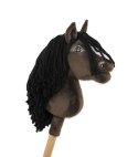 Hobby Horse Mały koń na kiju Premium ciemnobrązowy ciemogniady A5