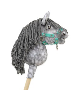 Hobby Horse Mały koń na kiju Premium siwek jabłkowity z siwą grzywą A5