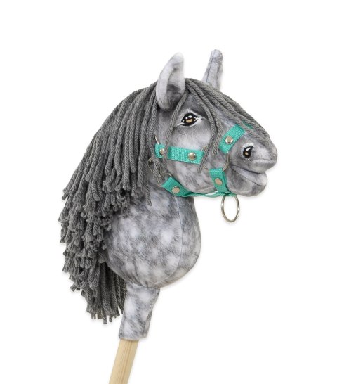 Hobby Horse Mały koń na kiju Premium siwek jabłkowity z siwą grzywą A5