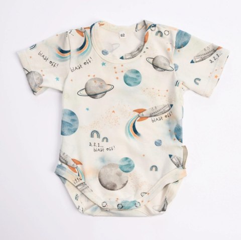 BABY 01214 Body niemowlęce kr rękaw Kosmos ecru 80/86*