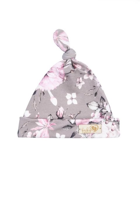 BABY 01312 Czapka niemowlęca Smerfetka Grey Rose 3-6 m*