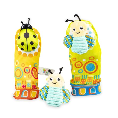 BALIBAZOO BB 82624 Zestaw skarpetki i grzechotka na rączkę łąka