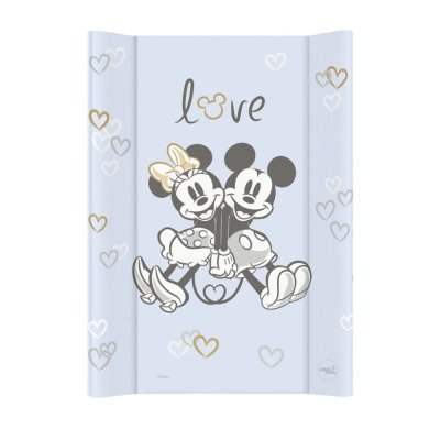 CEBA 203-127-665 Przewijak twardy krótki Comfort 50x70 Disney Minne &Mickey Blue GRATIS pokrowiec na przewijak, składana mata do