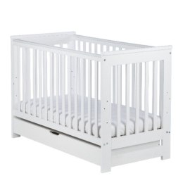 DREWEX Łóżeczko tapczanik IVE biały + szuflada