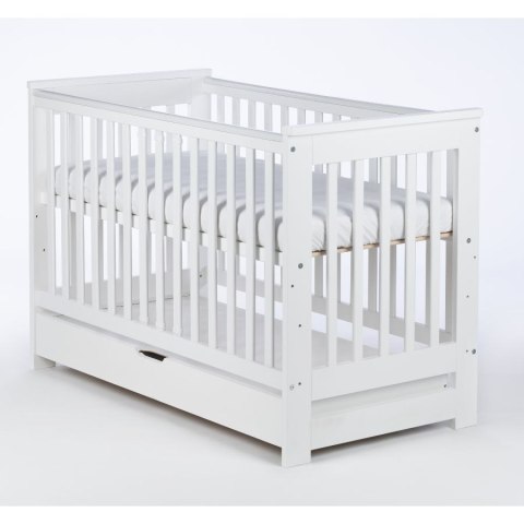 DREWEX Łóżeczko tapczanik IVE biały + szuflada