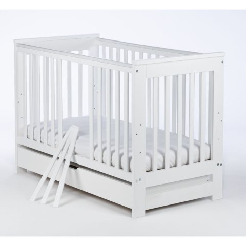 DREWEX Łóżeczko tapczanik IVE biały + szuflada