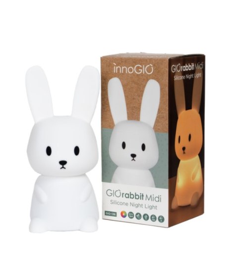 Lampka silikonowa nocna GIOrabbit Midi 20 cm INNOGIO GIO-136